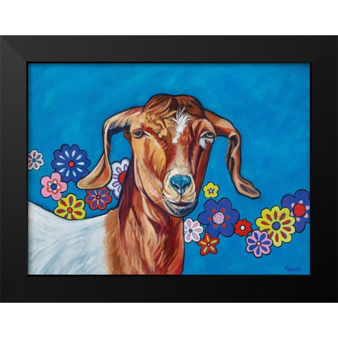 Gertie Black Modern Wood Framed Art Print by Wronski, Kathryn