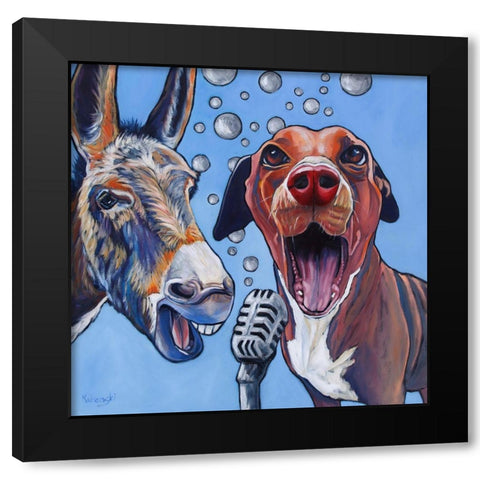 Harmony Black Modern Wood Framed Art Print with Double Matting by Wronski, Kathryn