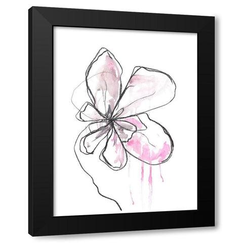 Pink Modern Botanical Black Modern Wood Framed Art Print by Weiss, Jan