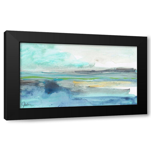 Tempestuous Sea Black Modern Wood Framed Art Print by Weiss, Jan