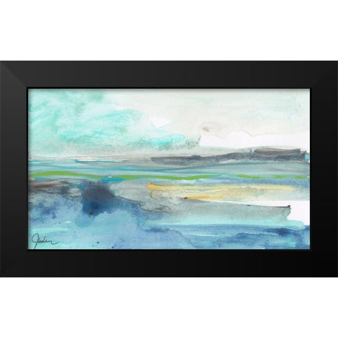 Tempestuous Sea Black Modern Wood Framed Art Print by Weiss, Jan