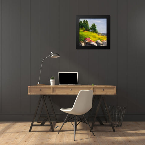 Sanctuary Black Modern Wood Framed Art Print by Wakefield, Martha