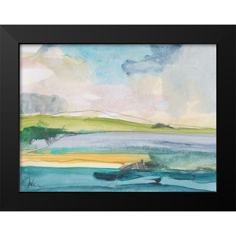 Amid the Jewels Black Modern Wood Framed Art Print by Weiss, Jan