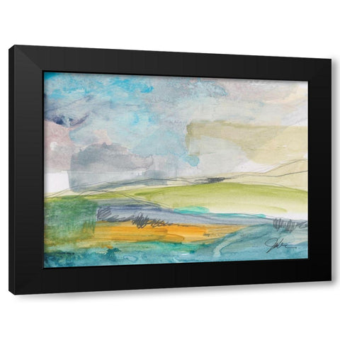 Earth Divided Black Modern Wood Framed Art Print by Weiss, Jan