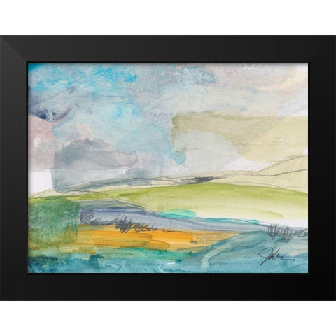 Earth Divided Black Modern Wood Framed Art Print by Weiss, Jan