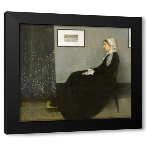 Whistlers Mother, 1871 Black Modern Wood Framed Art Print by Whistler, James Abbott McNeill