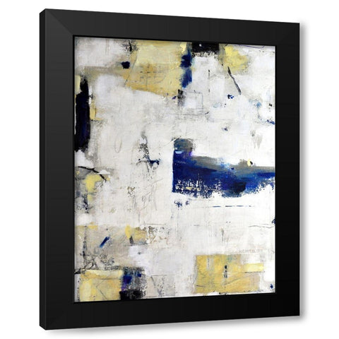 Here I Stand Black Modern Wood Framed Art Print by Weaverling, Julie