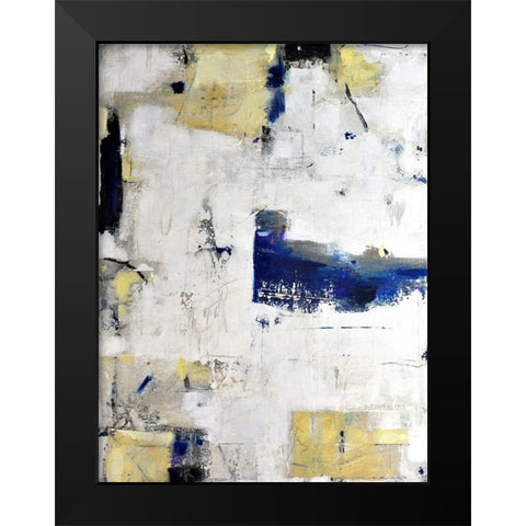 Here I Stand Black Modern Wood Framed Art Print by Weaverling, Julie