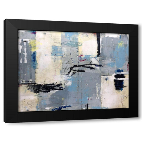 Lingering Black Modern Wood Framed Art Print by Weaverling, Julie
