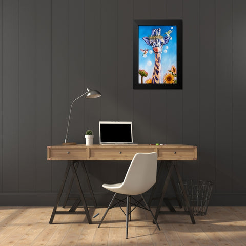 Friends In High Places Black Modern Wood Framed Art Print by Wronski, Kathryn