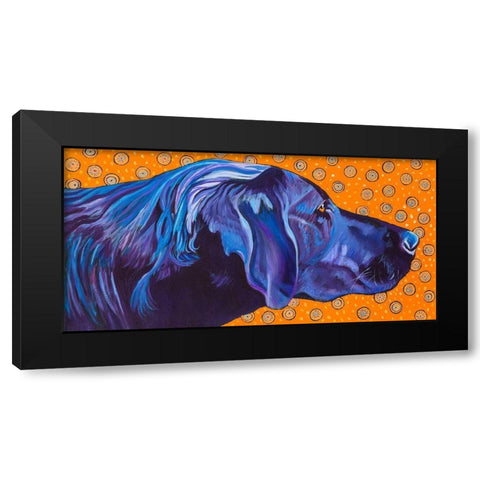 Lab With Orange Black Modern Wood Framed Art Print by Wronski, Kathryn
