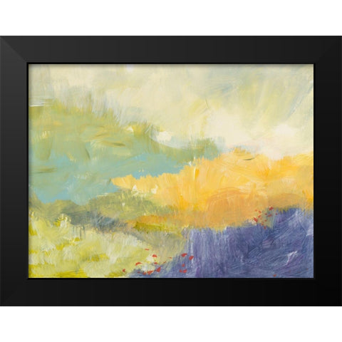 On The Edge Black Modern Wood Framed Art Print by Weiss, Jan