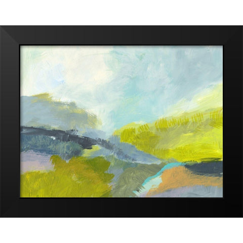 Between The Woods Black Modern Wood Framed Art Print by Weiss, Jan