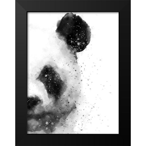 Panda At Attention Black Modern Wood Framed Art Print by Wong, Brandon