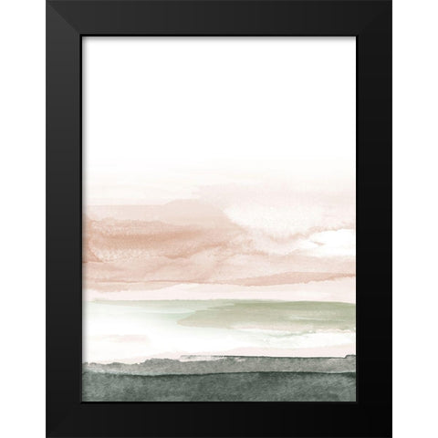Pink Blush Landscape No. 1 Black Modern Wood Framed Art Print by Wong, Brandon