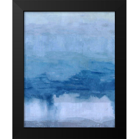 Cerulean Abstract Black Modern Wood Framed Art Print by Wiley, Marta