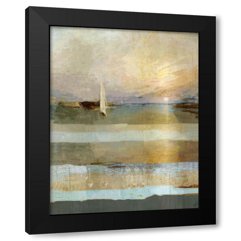 Golden Black Modern Wood Framed Art Print by Wiley, Marta