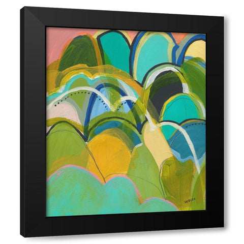 Break On Through No. 1 Black Modern Wood Framed Art Print by Weiss, Jan