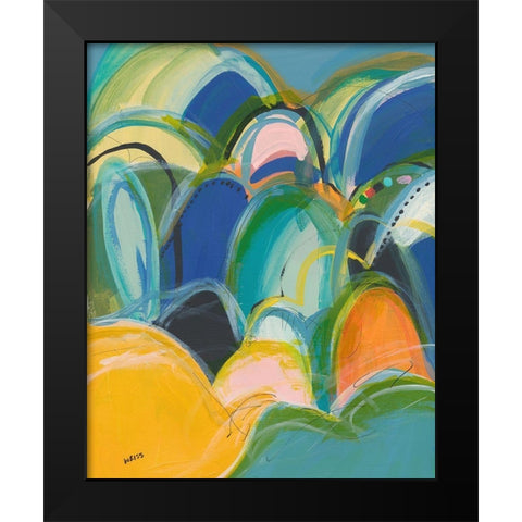 Break On Through No. 3 Black Modern Wood Framed Art Print by Weiss, Jan
