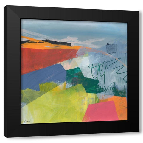 Vague Impression Black Modern Wood Framed Art Print with Double Matting by Weiss, Jan