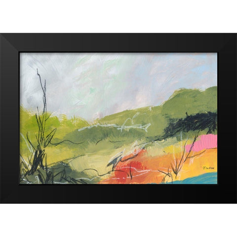 Wandering No. 1 Black Modern Wood Framed Art Print by Weiss, Jan
