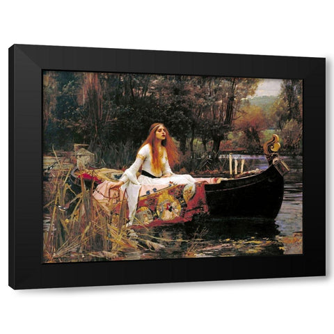 The Lady of Shalott, 1888 Black Modern Wood Framed Art Print with Double Matting by Waterhouse, John William