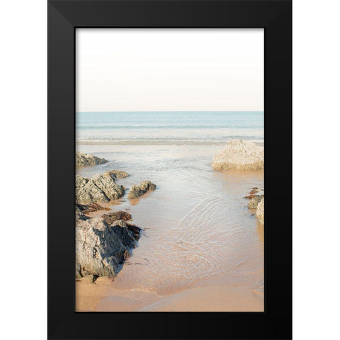 White Oceans 64 Black Modern Wood Framed Art Print by Winstanley, Ian