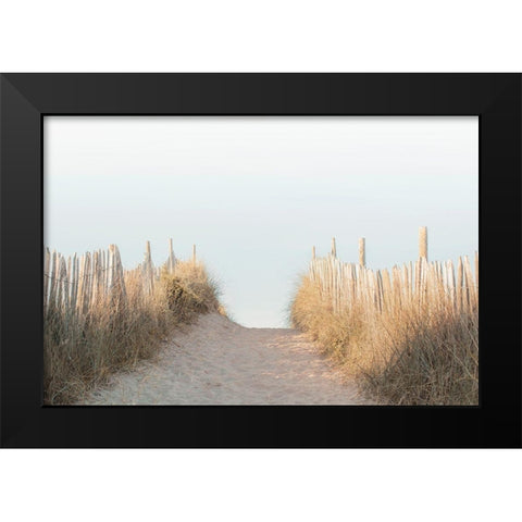 White Oceans 62 Black Modern Wood Framed Art Print by Winstanley, Ian