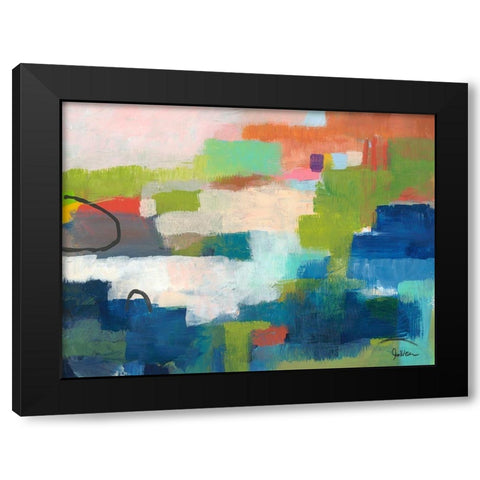 Colorfield No. 7 Black Modern Wood Framed Art Print by Weiss, Jan