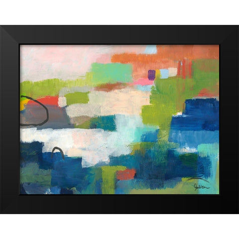 Colorfield No. 7 Black Modern Wood Framed Art Print by Weiss, Jan
