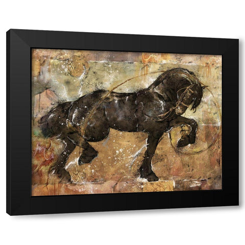 Fibonacci Horse Black Modern Wood Framed Art Print with Double Matting by Wiley, Marta