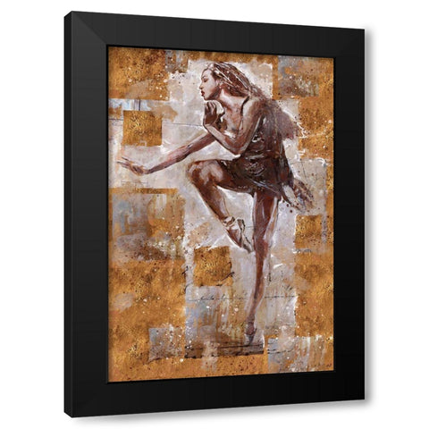 Jazz Dancer No. 1 Black Modern Wood Framed Art Print by Wiley, Marta