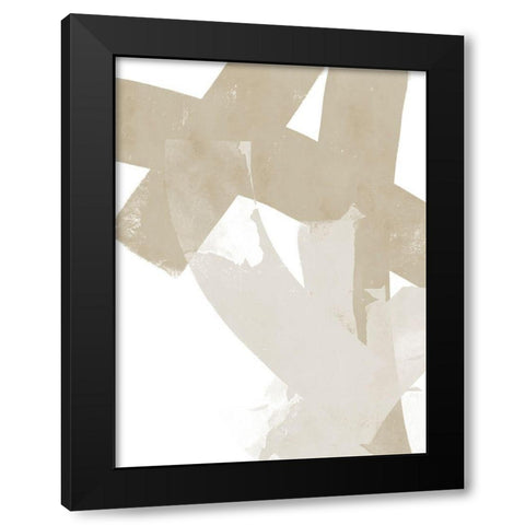 Modern Neutrals No. 2 Black Modern Wood Framed Art Print with Double Matting by Wong, Brandon