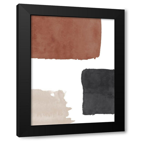Terracotta No. 1 Black Modern Wood Framed Art Print with Double Matting by Wong, Brandon