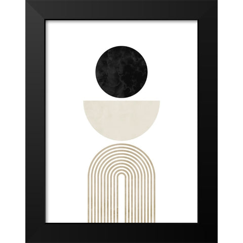 Black Beige No. 1 Black Modern Wood Framed Art Print by Wong, Brandon