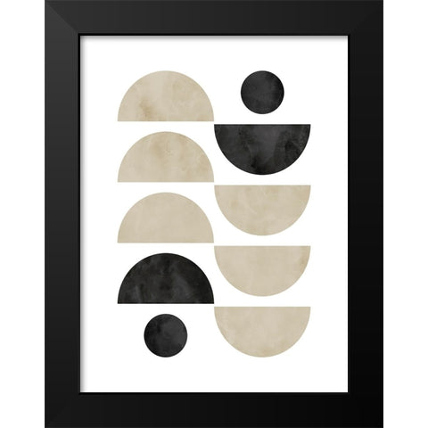 Black Beige No. 2 Black Modern Wood Framed Art Print by Wong, Brandon