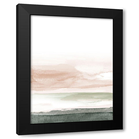 Pink Grey No. 1 Black Modern Wood Framed Art Print with Double Matting by Wong, Brandon