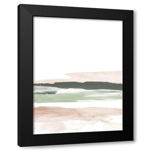 Pink Grey No. 2 Black Modern Wood Framed Art Print by Wong, Brandon