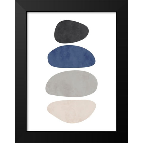 Stone No. 2 Black Modern Wood Framed Art Print by Wong, Brandon