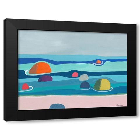Marine Layers No. 3 Black Modern Wood Framed Art Print by Weiss, Jan