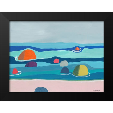 Marine Layers No. 3 Black Modern Wood Framed Art Print by Weiss, Jan