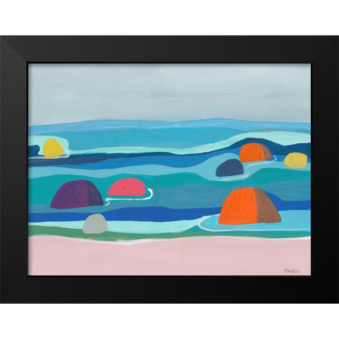 Marine Layers No. 4 Black Modern Wood Framed Art Print by Weiss, Jan