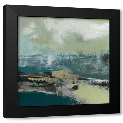 Ebb and Flow Black Modern Wood Framed Art Print by Walther, Jayne