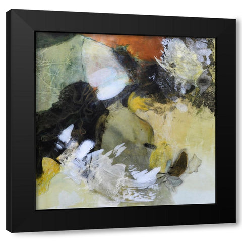 Joyful Wandering Black Modern Wood Framed Art Print by Walther, Jayne