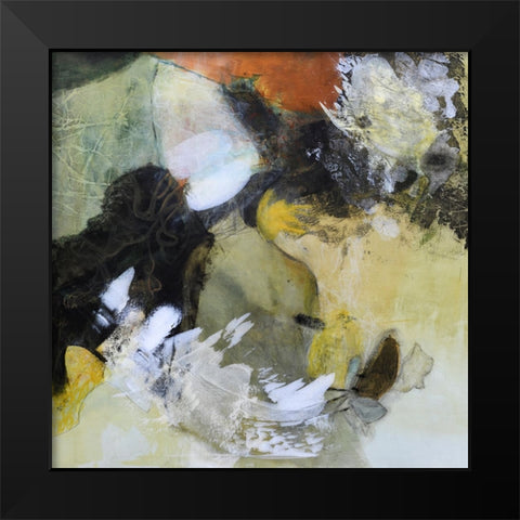 Joyful Wandering Black Modern Wood Framed Art Print by Walther, Jayne