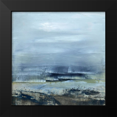 Settling into Presence Black Modern Wood Framed Art Print by Walther, Jayne