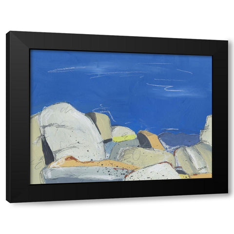 Joshua Tree Boulders Black Modern Wood Framed Art Print by Weiss, Jan
