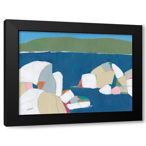 Sand Harbor No. 1 Black Modern Wood Framed Art Print by Weiss, Jan