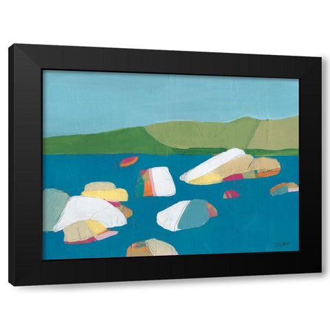 Sand Harbor No. 2 Black Modern Wood Framed Art Print with Double Matting by Weiss, Jan