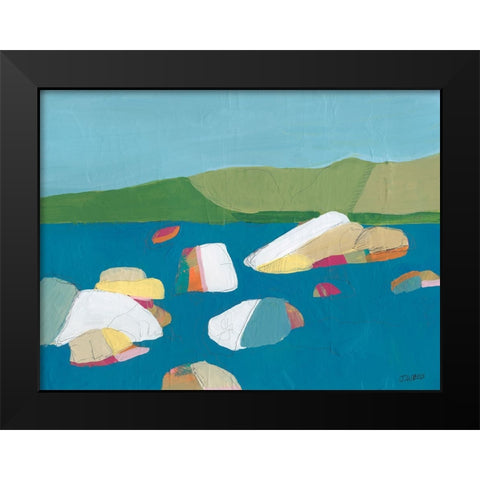 Sand Harbor No. 2 Black Modern Wood Framed Art Print by Weiss, Jan